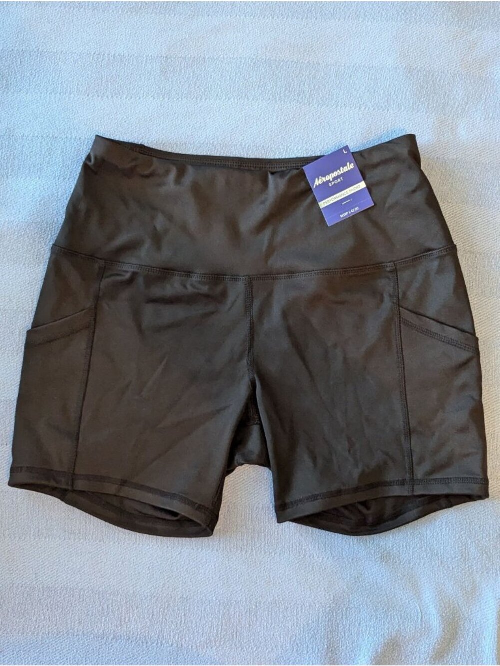 Aeropostale Sport Womens Black Performance Shorts L Activewear